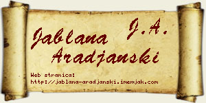 Jablana Arađanski vizit kartica
